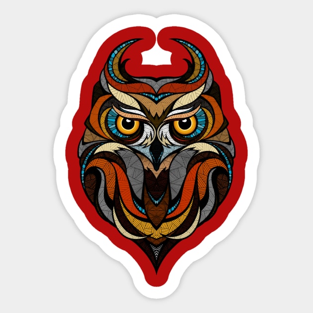 Red Owl Sticker by AndreasPreis